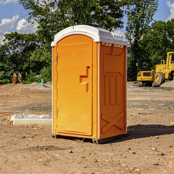 how often are the portable restrooms cleaned and serviced during a rental period in Keyes California